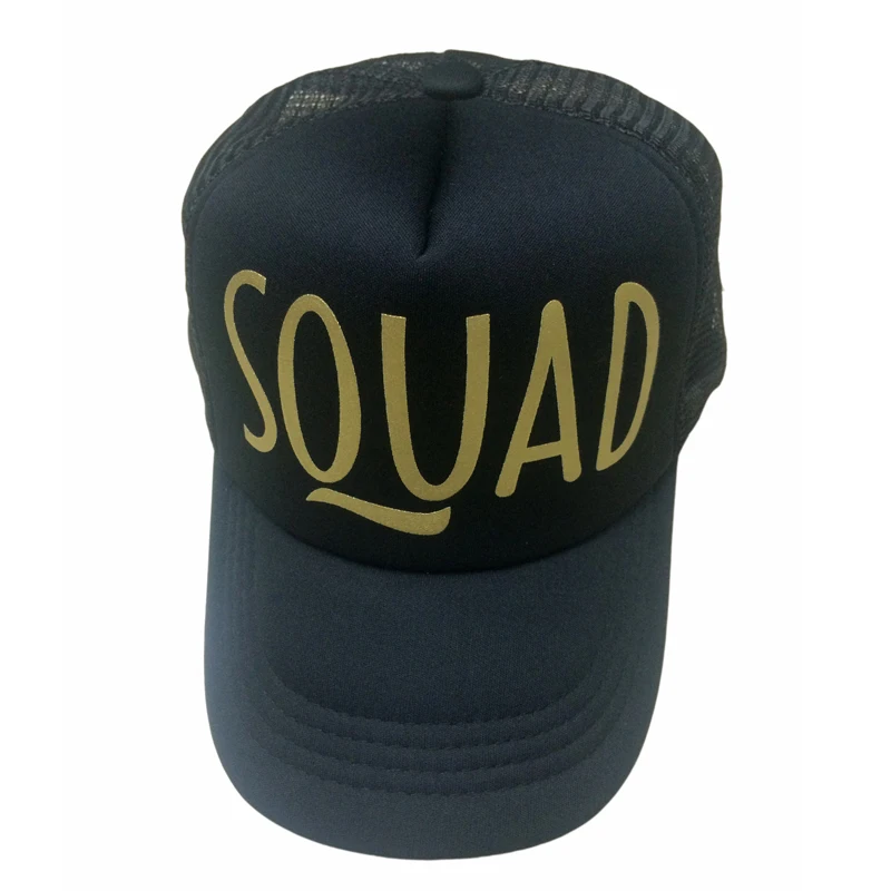 Новый SQUAD бейсболка s унисекс выйти замуж squad Золотой белая печать сетки модные