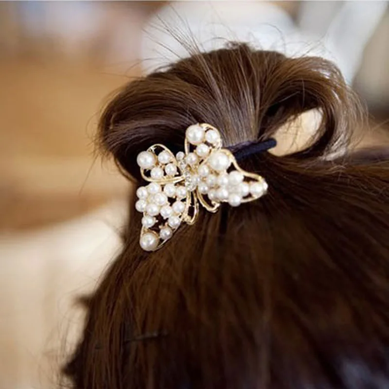 Women Girls Imitation Pearls Butterfly Hair Rope Charm Crystal Rubber Headband Ponytail Gum Elastic Hair Bands Hair Accessories
Women Girls Imitation Pearls Butterfly Hair Rope Charm Crystal Rubber Headband Ponytail Gum Elastic Hair Bands Hair Accessories