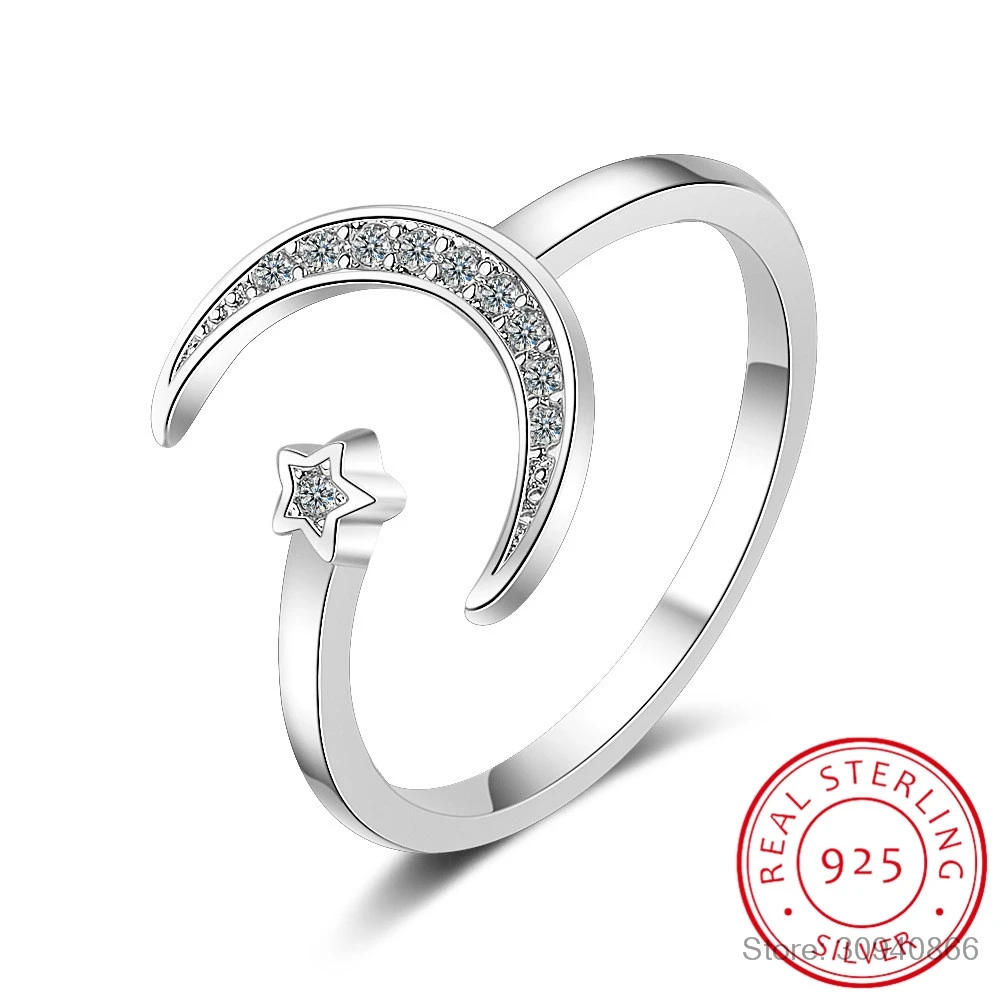 Женское Открытое кольцо, из серебра 100% пробы, с Луной, звездой и фианитом, 925
Женское Открытое кольцо, из серебра 100% пробы, с Луной, звездой и фианитом, 925