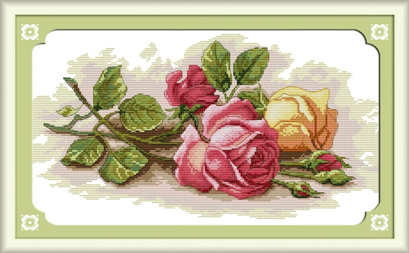 Colorful rose cross stitch kit flower 18ct 14ct 11ct count printed canvas stitching embroidery DIY handmade needlework
Colorful rose cross stitch kit flower 18ct 14ct 11ct count printed canvas stitching embroidery DIY handmade needlework