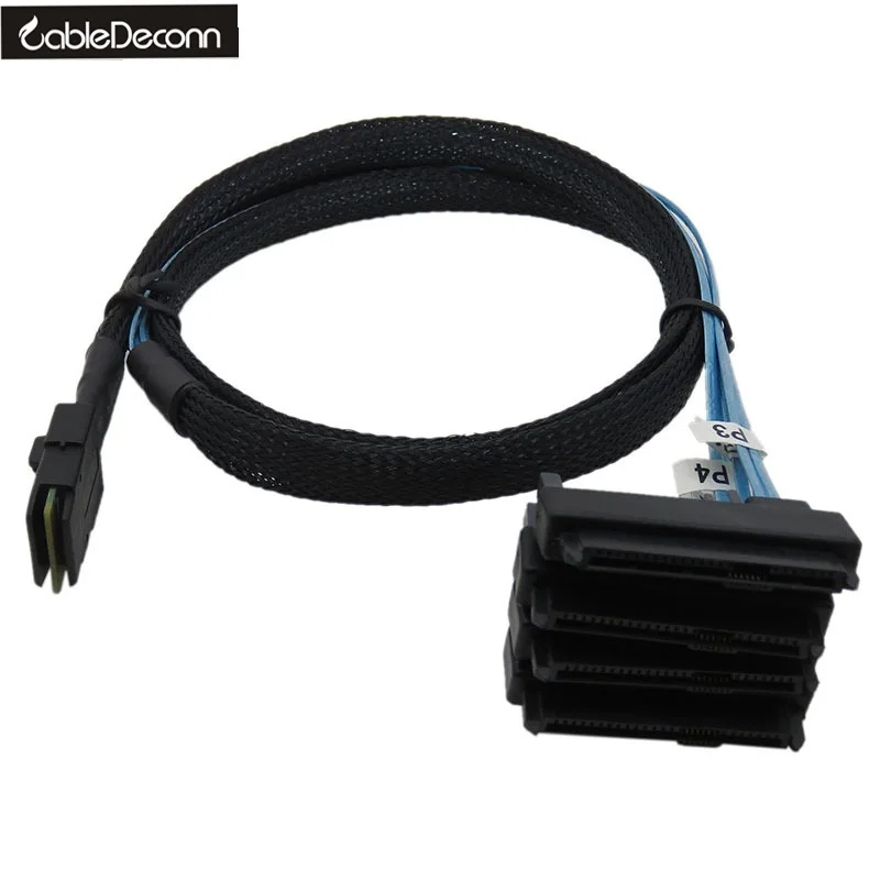 Internal Mini SAS 36pin SFF-8087 to (4) 29pin+15Pin SFF-8482 connectors with SATA7+15P Power 0.5M 1M
Internal Mini SAS 36pin SFF-8087 to (4) 29pin+15Pin SFF-8482 connectors with SATA7+15P Power 0.5M 1M