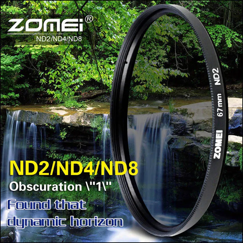 

ZOMEI 52mm 55mm 58mm 62mm 67mm 72mm 77mm 82mm Neutral Density ND2 ND4 ND8 ND Filter for Canon Nikon Olympus Pentax Hoya Lens