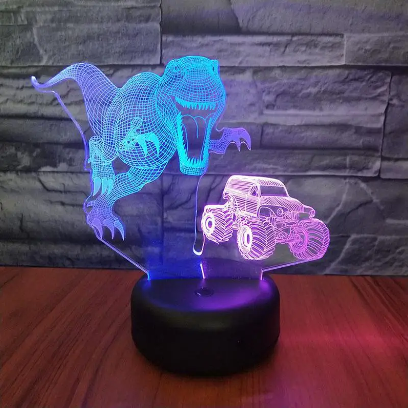 Tyrannosaurus Cross-country Vehicle Ed 3d Nightlight Visual Creative Colorful Touch 3D Light Fixtures Led Usb 3d Lamp
Tyrannosaurus Cross-country Vehicle Ed 3d Nightlight Visual Creative Colorful Touch 3D Light Fixtures Led Usb 3d Lamp