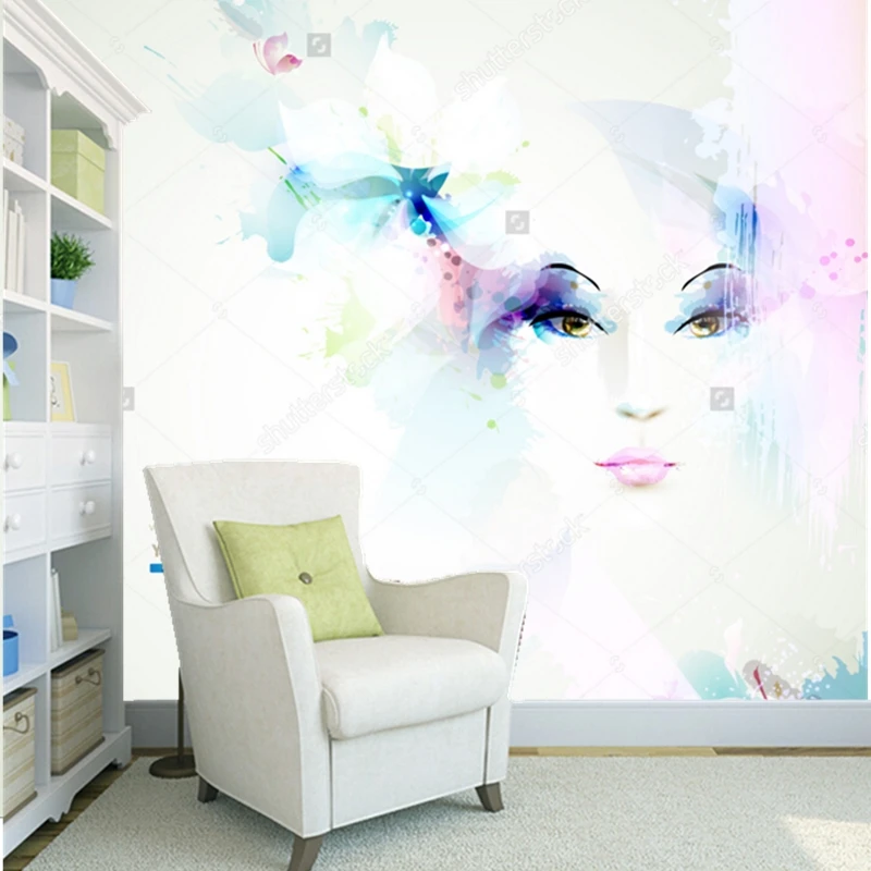 Custom modern wallpaper,women face with flowers,3D photo mural for living room clothing store barber shop wall papel de parede
Custom modern wallpaper,women face with flowers,3D photo mural for living room clothing store barber shop wall papel de parede
