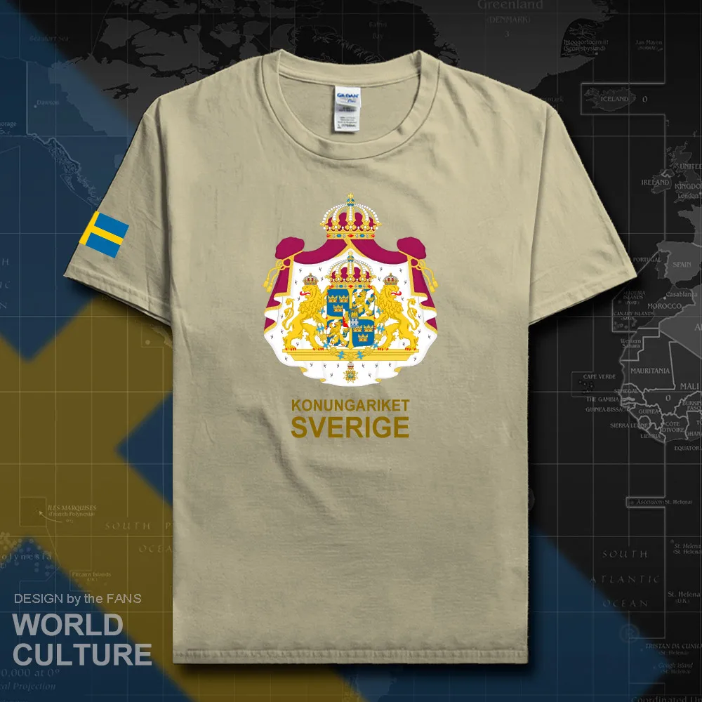 Sverige Мужская футболка из Швеции Спортивная спортивная одежда 2018 |