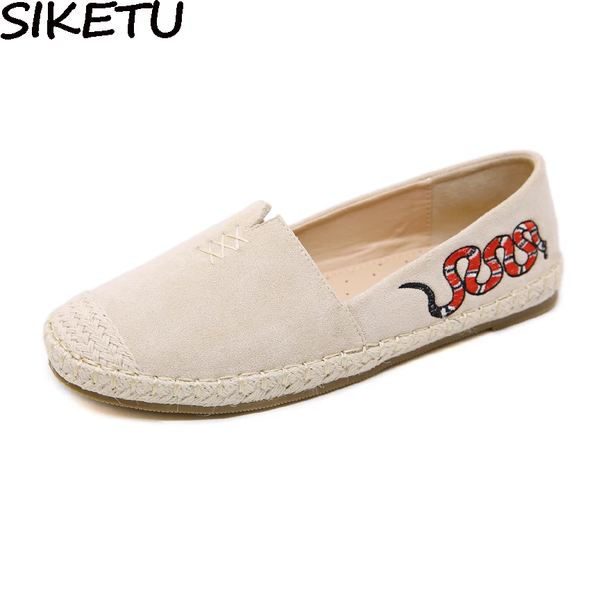 SIKETU Women Fisherman Shoes Hemp Rope Straw Flock Embroidered Flat Heel Casual Shoes Female Slip On Sneakers Boat Shoes 35-42
SIKETU Women Fisherman Shoes Hemp Rope Straw Flock Embroidered Flat Heel Casual Shoes Female Slip On Sneakers Boat Shoes 35-42