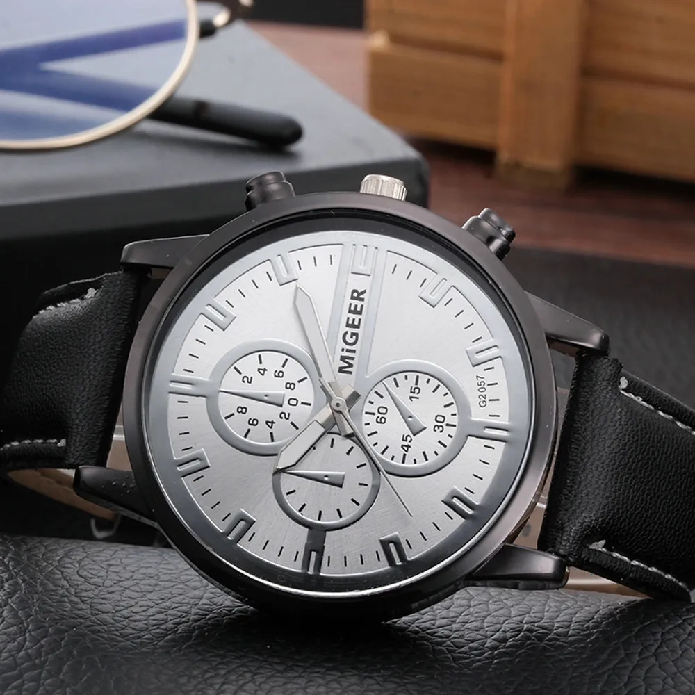 MIGEER Men Watches Classic New Leather Strap Quartz Casual mens watches man watch 2021 mens wristwatches
MIGEER Men Watches Classic New Leather Strap Quartz Casual mens watches man watch 2021 mens wristwatches
