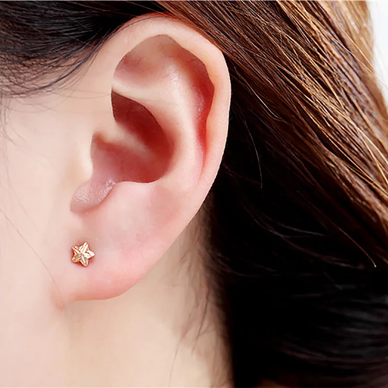 Delicate 18k Pure Real Gold Star Stud Earrings Women Girl Miss Fine Jewelry Genuine AU750 Solid Pierced Earrings Party Gift
Delicate 18k Pure Real Gold Star Stud Earrings Women Girl Miss Fine Jewelry Genuine AU750 Solid Pierced Earrings Party Gift
