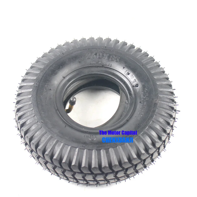 Super 260x85 tire and inner tube 3.00-4 (10"x3", 260*85) Knobby Scooter, ATV and Go Kart Tire and Tube motor tire 
Super 260x85 tire and inner tube 3.00-4 (10"x3", 260*85) Knobby Scooter, ATV and Go Kart Tire and Tube motor tire