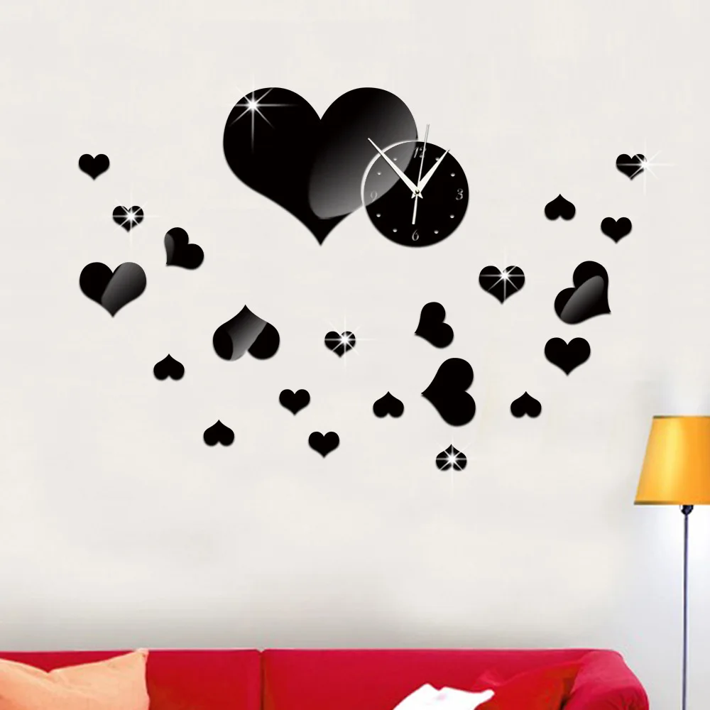 2016 3 d love clock sell like hot cakes Cartoon mirror mirror clock DIY creative fashion decorative wall clock quartz clock
2016 3 d love clock sell like hot cakes Cartoon mirror mirror clock DIY creative fashion decorative wall clock quartz clock