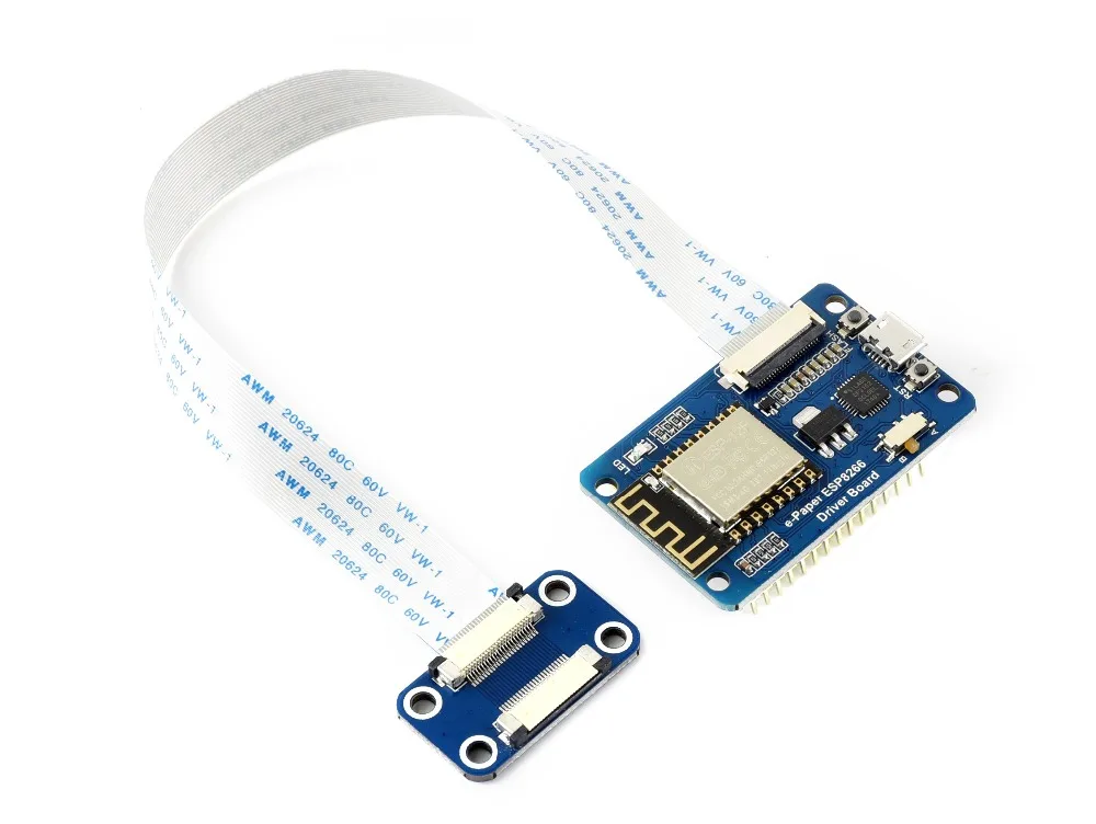 Waveshare Universal e-Paper Driver Board with WiFi SoC ESP8266 supports Waveshare SPI e-Paper raw panels compatible Arduino
Waveshare Universal e-Paper Driver Board with WiFi SoC ESP8266 supports Waveshare SPI e-Paper raw panels compatible Arduino