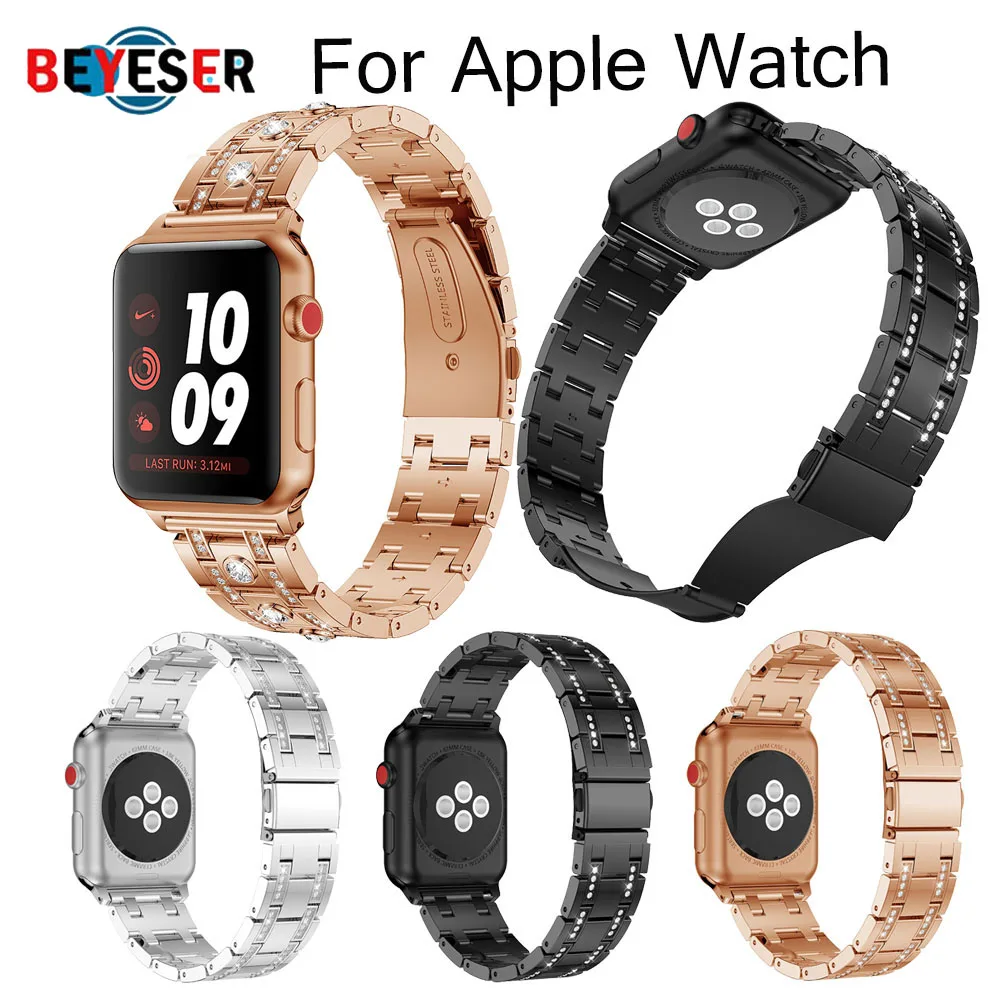 Link bracelet strap For Apple watch band 5/4/3/2/1 38mm 44 mm i watch band 42mm 40mm Women WatchBands with fashion Rhinestones
Link bracelet strap For Apple watch band 5/4/3/2/1 38mm 44 mm i watch band 42mm 40mm Women WatchBands with fashion Rhinestones