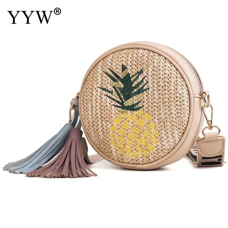 New Straw Round Handbag Retro Rattan Women Shoulder Bag Boho Pineapple Leaf Messenger Bags Fashion Designer Female Handbag Tote
New Straw Round Handbag Retro Rattan Women Shoulder Bag Boho Pineapple Leaf Messenger Bags Fashion Designer Female Handbag Tote