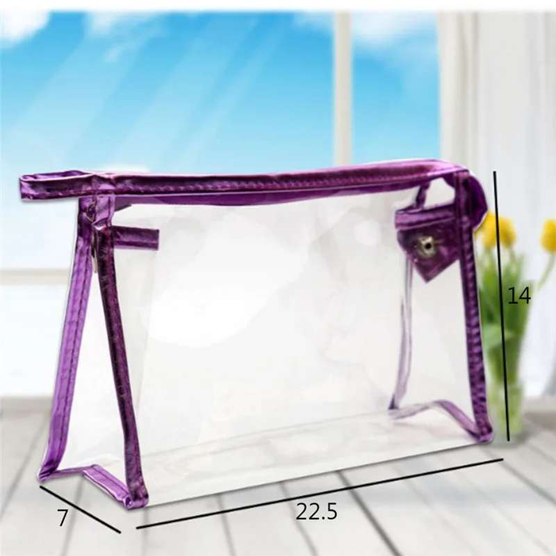 22.5*7*14cm Clear Transparent Cosmetic Makeup Bag Plastic PVC Travel Makeup Cosmetic Toiletry Zip Bag Pouch 7Colors
22.5*7*14cm Clear Transparent Cosmetic Makeup Bag Plastic PVC Travel Makeup Cosmetic Toiletry Zip Bag Pouch 7Colors