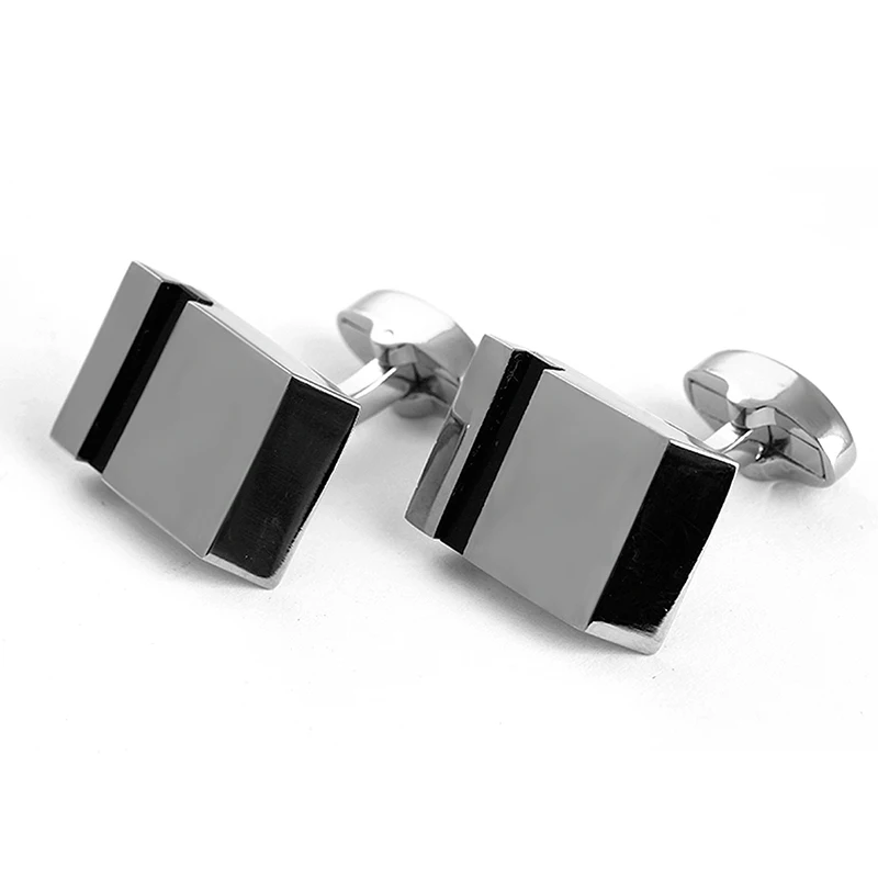 Simple Design Sliver Plated And Black Stone Square Cufflinks For Men's Shirts Cufflinks Abotoaduras Jewelry
Simple Design Sliver Plated And Black Stone Square Cufflinks For Men's Shirts Cufflinks Abotoaduras Jewelry