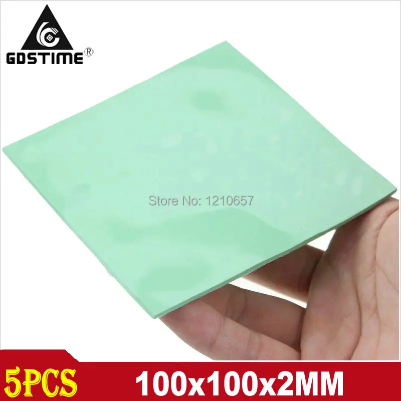 5 pieces Lot 100mm x 100mm x 2mm Green Computer CPU VGA Conductive Silicone Thermal Pad
5 pieces Lot 100mm x 100mm x 2mm Green Computer CPU VGA Conductive Silicone Thermal Pad