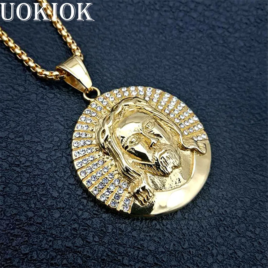 Hip Hop Jewelry Jesus Necklace New Arrival Round Pendant Rhinestone Stainless Steel Necklace Iced Out Chain Mens Gift
Hip Hop Jewelry Jesus Necklace New Arrival Round Pendant Rhinestone Stainless Steel Necklace Iced Out Chain Mens Gift