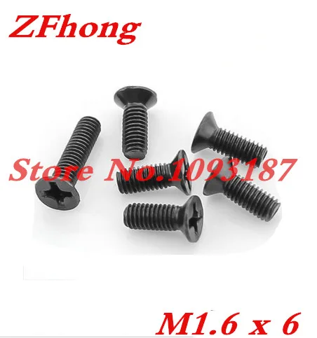 1000pcs M1.6 x 6 M1.6*6 Steel With Black Zinc Flat Head Phillips Cross Recessed Countersunk Head Machine Screws
1000pcs M1.6 x 6 M1.6*6 Steel With Black Zinc Flat Head Phillips Cross Recessed Countersunk Head Machine Screws