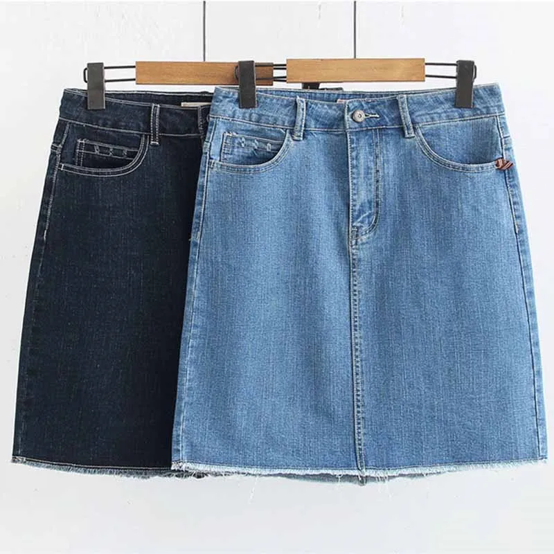 2019 Fashion Summer Denim Skirt Women 2019 Plus size 5XL Short Jeans Skirts Sexy Female Casual Solid color Cotton Skirts G303
2019 Fashion Summer Denim Skirt Women 2019 Plus size 5XL Short Jeans Skirts Sexy Female Casual Solid color Cotton Skirts G303