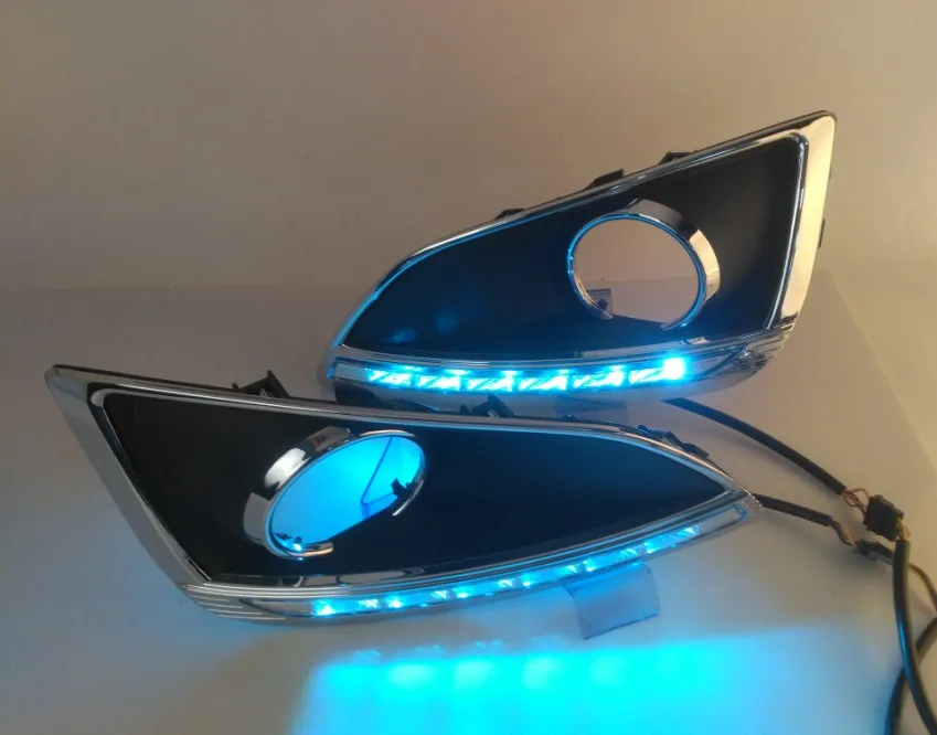 Qirun led drl daytime running light for Hyundai IX35 with moving yellow turn signals and blue night running light
Qirun led drl daytime running light for Hyundai IX35 with moving yellow turn signals and blue night running light