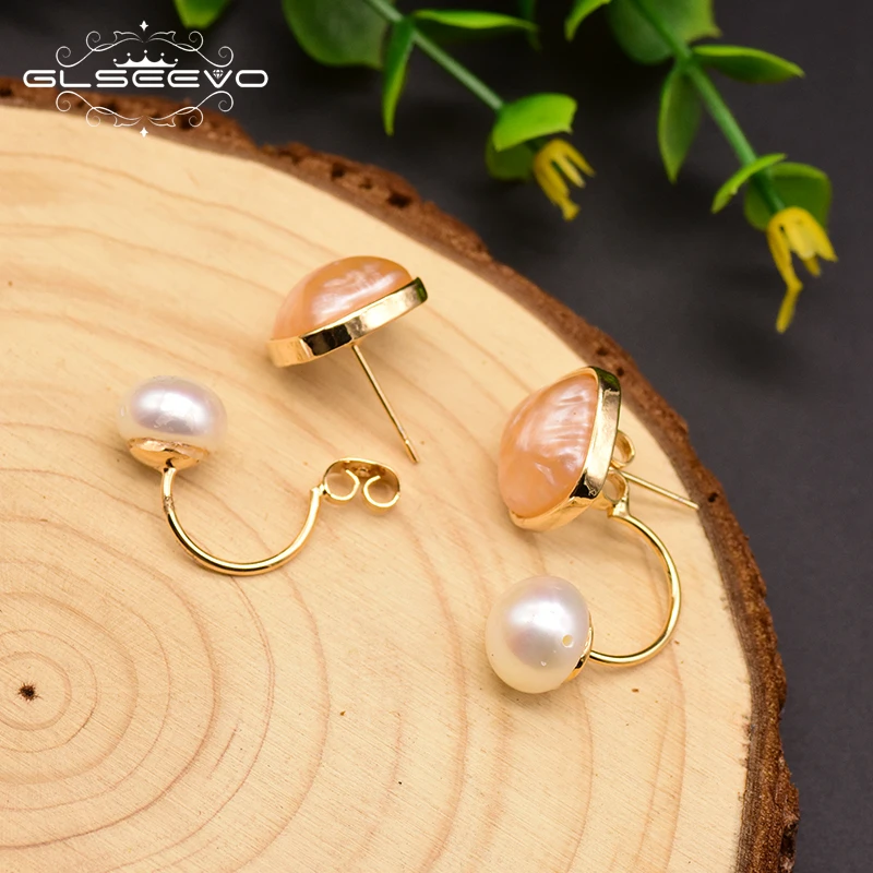 XlentAg Natural Fresh Water Pearl Orange Colored Glass Stud Earrings For Women Wedding Dual Use Earrings Jewelry Aros GE0768A
XlentAg Natural Fresh Water Pearl Orange Colored Glass Stud Earrings For Women Wedding Dual Use Earrings Jewelry Aros GE0768A