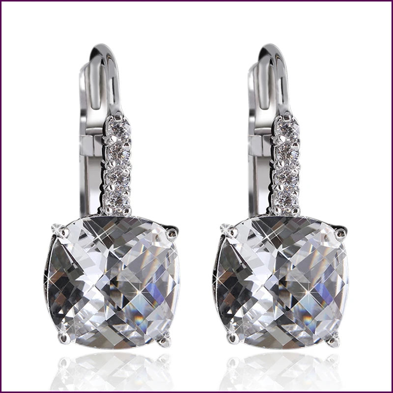 HOT Sale 6Colors Big Zircon Fashion Jewelry Classic Style Silver Plated Dangle Earrings For Women Romantic Drop Earrings
HOT Sale 6Colors Big Zircon Fashion Jewelry Classic Style Silver Plated Dangle Earrings For Women Romantic Drop Earrings