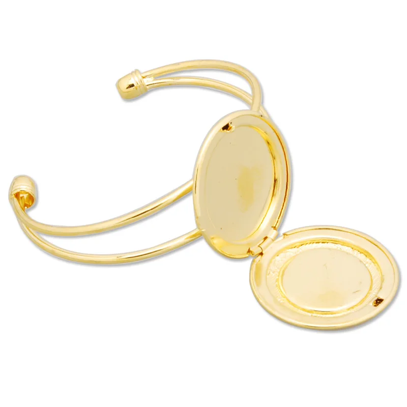 Vintage Jewelry Gold Plated Copper Photo Box Bracelets Bangles for Jewelry DIY fit 19 mm Cabochon, 5 pcs-C2557
Vintage Jewelry Gold Plated Copper Photo Box Bracelets Bangles for Jewelry DIY fit 19 mm Cabochon, 5 pcs-C2557