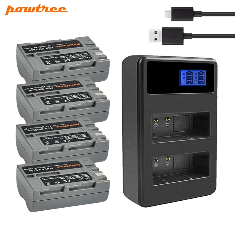 Powtree 7.2V 2600mAh EN-EL3e EN EL3e EL3a ENEL3e Camera Battery + LCD Dual Charger for Nikon D300S D300 D100 D200 D700 D70S D80
Powtree 7.2V 2600mAh EN-EL3e EN EL3e EL3a ENEL3e Camera Battery + LCD Dual Charger for Nikon D300S D300 D100 D200 D700 D70S D80