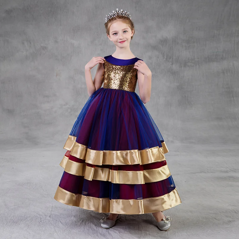 European And American Style Flower Girl Dress Sweet O-neck Sleeveless Fashion Sequin Long Princess Flower Girl Dress
European And American Style Flower Girl Dress Sweet O-neck Sleeveless Fashion Sequin Long Princess Flower Girl Dress