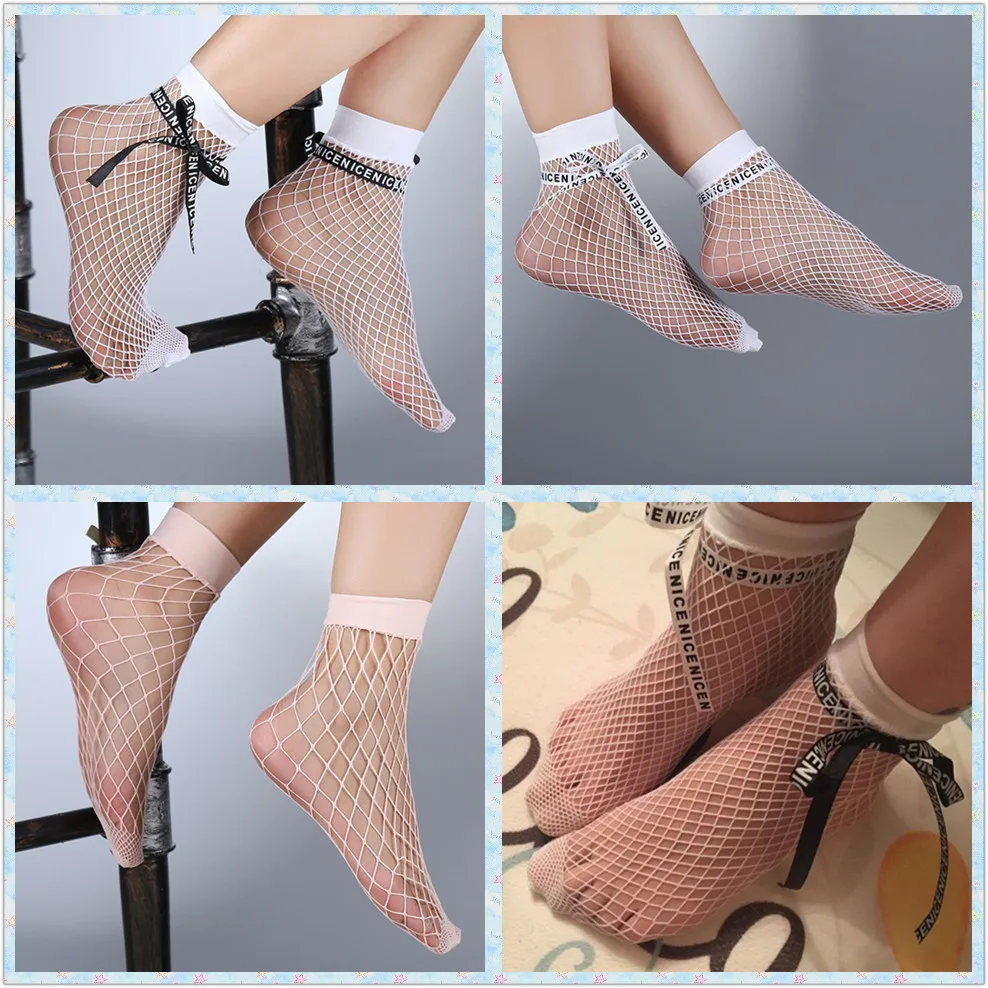 2019 New Fashion Women Sexy Fishnet Ankle High Socks Bow Tie Hollow out Mesh Lace Fish Net Short Socks High Quality
2019 New Fashion Women Sexy Fishnet Ankle High Socks Bow Tie Hollow out Mesh Lace Fish Net Short Socks High Quality