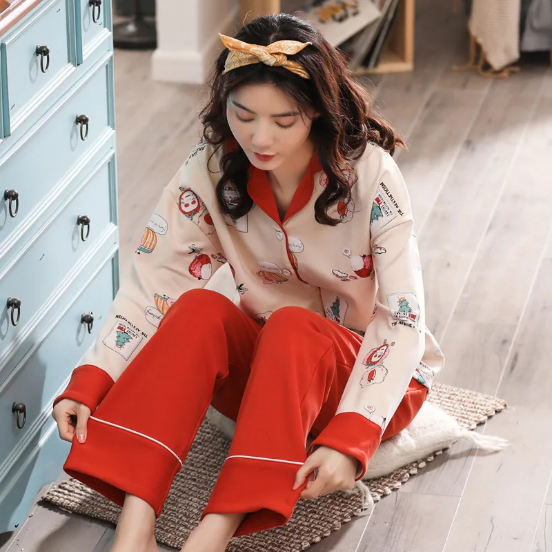 Women 2019 ladies spring and autumn Korean long sleeve pants new cotton cartoon cardigan winter women pajama sets pajamas
Women 2019 ladies spring and autumn Korean long sleeve pants new cotton cartoon cardigan winter women pajama sets pajamas