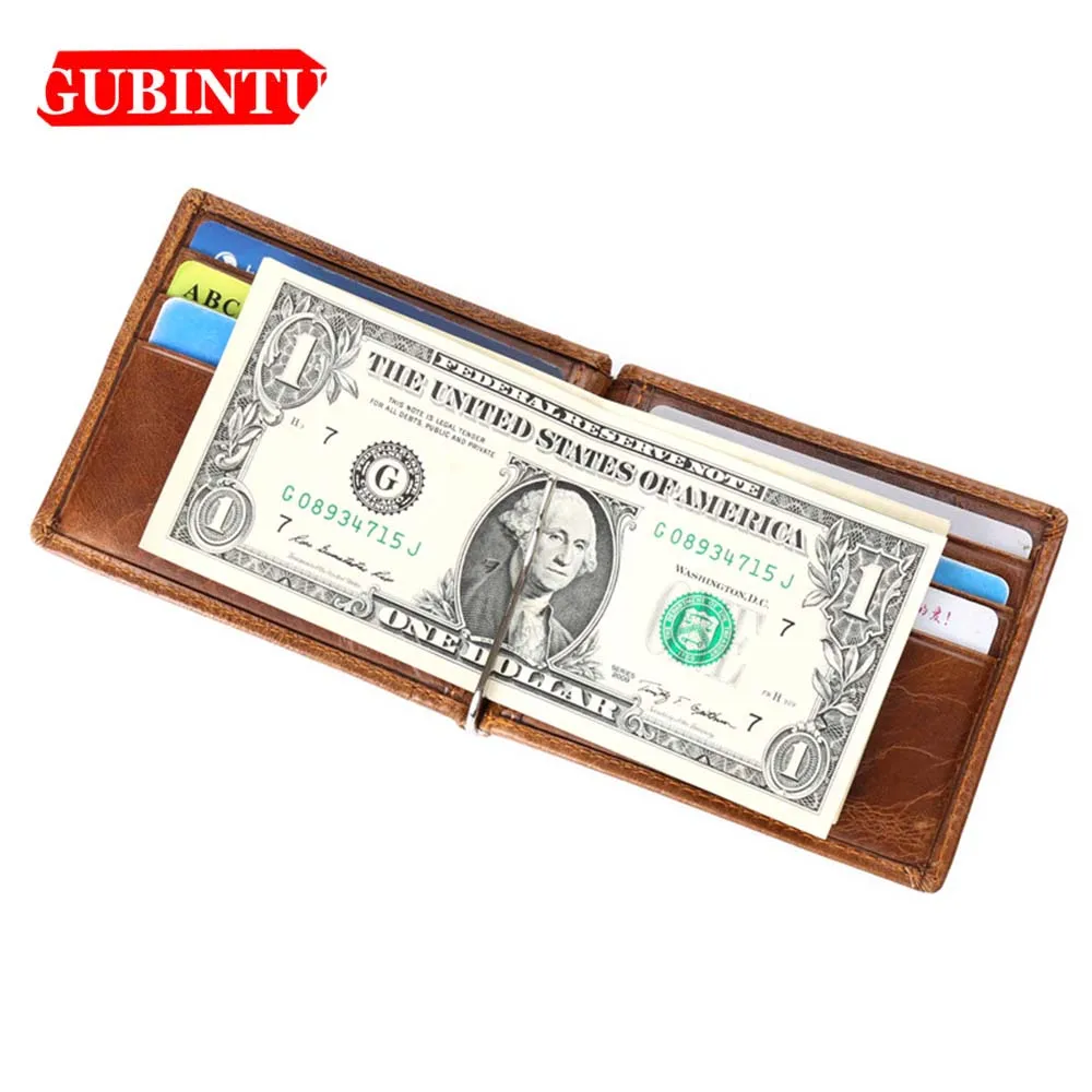 GUBINTU Genuine Leather Rifd Men Wallet ID Card Holder Brown Black Short Card Wallet Casual High Quality Brand Wallet For Men
GUBINTU Genuine Leather Rifd Men Wallet ID Card Holder Brown Black Short Card Wallet Casual High Quality Brand Wallet For Men