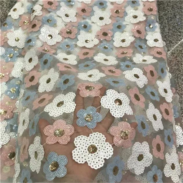 African 3D Sequins Lace Fabric 2019 High Quality Lace French Sequence Tulle Lace Nigerian Lace Fabrics For Wedding Multicolor
African 3D Sequins Lace Fabric 2019 High Quality Lace French Sequence Tulle Lace Nigerian Lace Fabrics For Wedding Multicolor