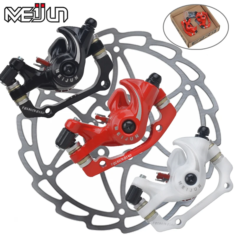MEIJUN Line Pulling Disc Brakes Black White Red Mountain Bike Disc Brake 160MM disc Bicycle Brake Parts
MEIJUN Line Pulling Disc Brakes Black White Red Mountain Bike Disc Brake 160MM disc Bicycle Brake Parts