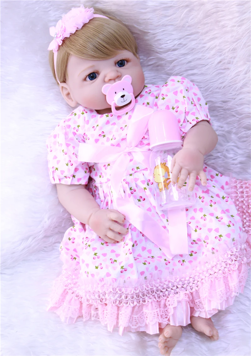 22" 55cm full silicone reborn babies blonde hair girl dolls reborn child bebe gift boneca reborn silicone completa
22" 55cm full silicone reborn babies blonde hair girl dolls reborn child bebe gift boneca reborn silicone completa