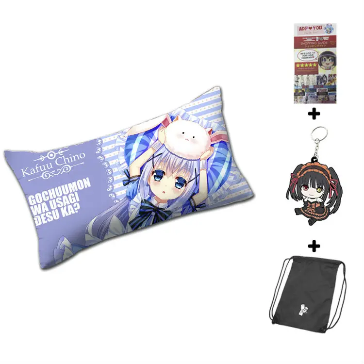 Hobby Express Chino Kafuu это заказ кролик Аниме Dakimakura Прямоугольная подушка Cover H0300|anime