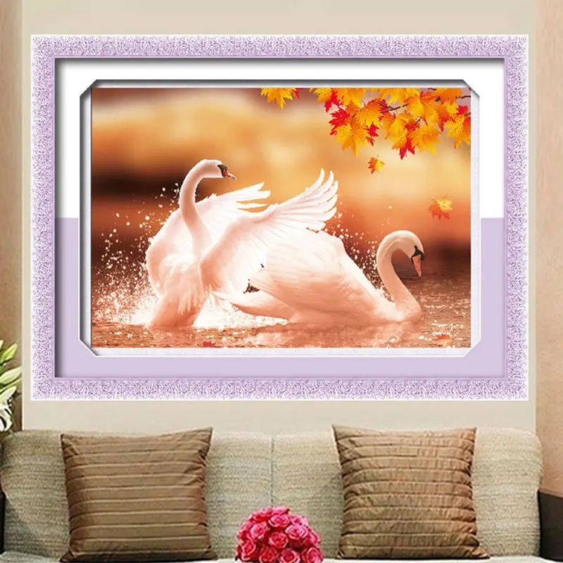 Needlework 5D DIY Diamond Painting Cross Stitch Diamond Embroidery Animals Autumn Lover Swans patterns rhinestone Mosaic Picture
Needlework 5D DIY Diamond Painting Cross Stitch Diamond Embroidery Animals Autumn Lover Swans patterns rhinestone Mosaic Picture