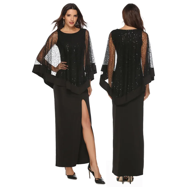2019 new dress explosion models sequins stitching high waist slim long dress skirt dress banquet party, black
2019 new dress explosion models sequins stitching high waist slim long dress skirt dress banquet party, black