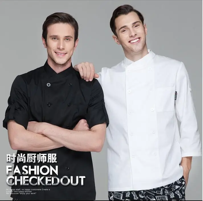 Cook Uniform Long sleeve Jacket French Restaurant Man&Woman Cake Chef Shirt Spring
Cook Uniform Long sleeve Jacket French Restaurant Man&Woman Cake Chef Shirt Spring