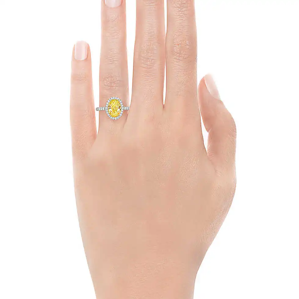Yellow Egg Shape Brand Copy 1CT Solid White Gold High Quality Diamond Ring Engagement Women Wedding Romantic Jewelry
Yellow Egg Shape Brand Copy 1CT Solid White Gold High Quality Diamond Ring Engagement Women Wedding Romantic Jewelry