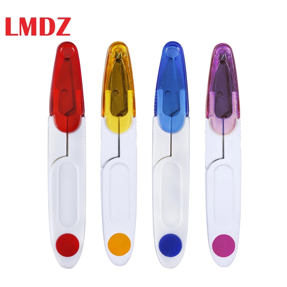 LMDZ 1 шт. ножницы для пряжи с пластиковой ручкой безопасная крышка швейные резьба