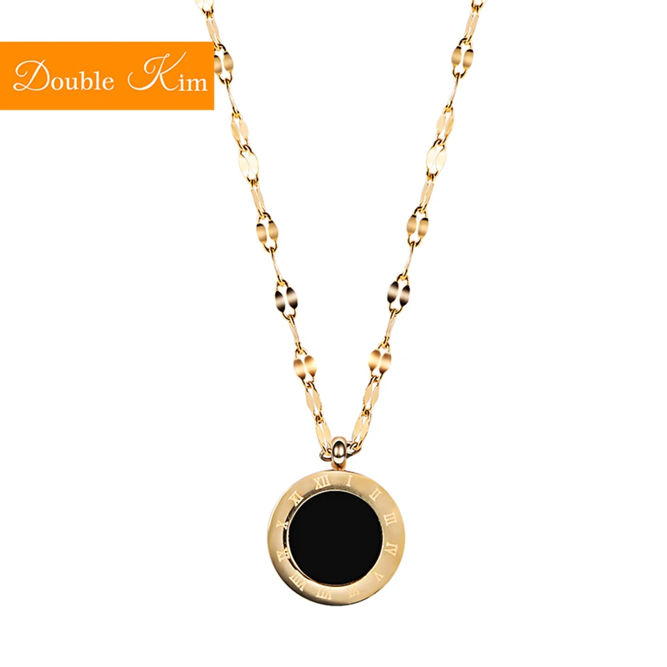 Roman Numerals Pendant Necklace Titanium Stainless steel Chain Necklace Gold Color Inlaid Natural Shells Fashion Women Jewelry
Roman Numerals Pendant Necklace Titanium Stainless steel Chain Necklace Gold Color Inlaid Natural Shells Fashion Women Jewelry
