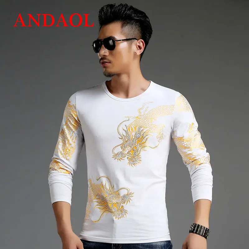 ANDAOL Men's Round Neck Slim Print Color Long-sleeve T-shirts Top Quality Muscle Basic Blouse Tshirts Luxury Lycra Tops Shirt
ANDAOL Men's Round Neck Slim Print Color Long-sleeve T-shirts Top Quality Muscle Basic Blouse Tshirts Luxury Lycra Tops Shirt