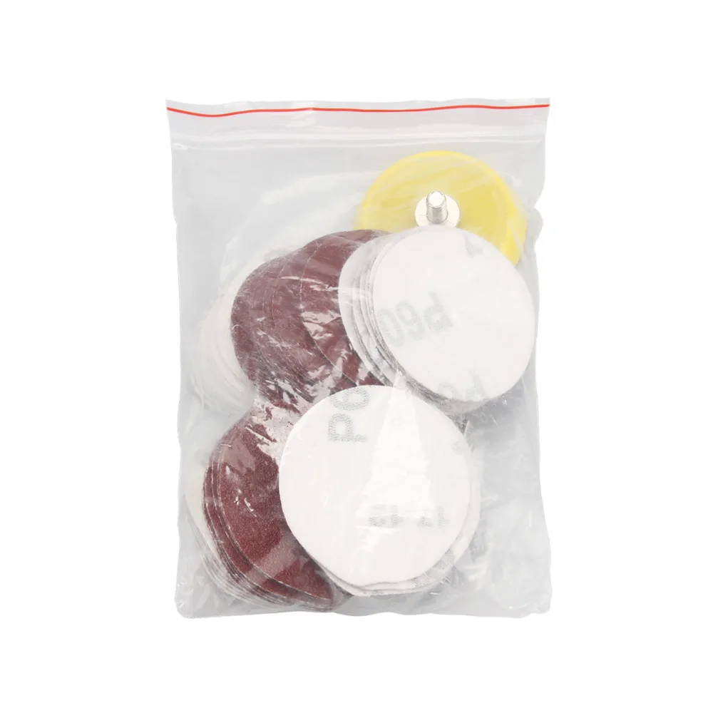 60pcs 2 inch 50mm 100/240/600/800/1000/2000 Grits Sanding Disc Set + Loop Sanding Pad with 3mm Shank For Polishing Tools
60pcs 2 inch 50mm 100/240/600/800/1000/2000 Grits Sanding Disc Set + Loop Sanding Pad with 3mm Shank For Polishing Tools