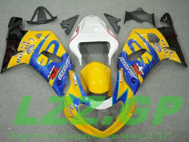 100%Fit Fairing for SUZUKI GSXR600 750 01-03 GSX-R600 750 2001-2003 GSXR600 GSXR750 K1 01 02 03 Blue+Yellow body kit Injection
100%Fit Fairing for SUZUKI GSXR600 750 01-03 GSX-R600 750 2001-2003 GSXR600 GSXR750 K1 01 02 03 Blue+Yellow body kit Injection