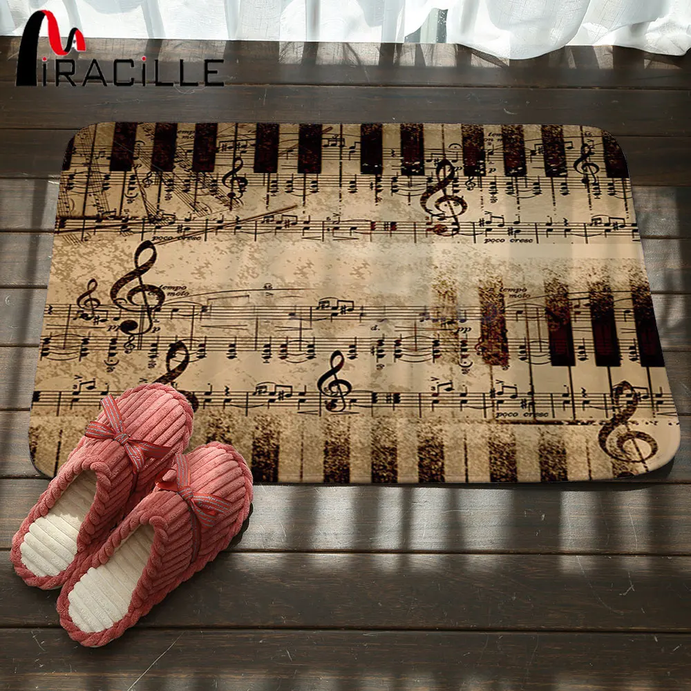 Miracille Home Indoor Outdoor Entrance Doormat Vintage Musical Note Art Design Pattern Anti-slip Carpets for Bathroom and Toilet
Miracille Home Indoor Outdoor Entrance Doormat Vintage Musical Note Art Design Pattern Anti-slip Carpets for Bathroom and Toilet