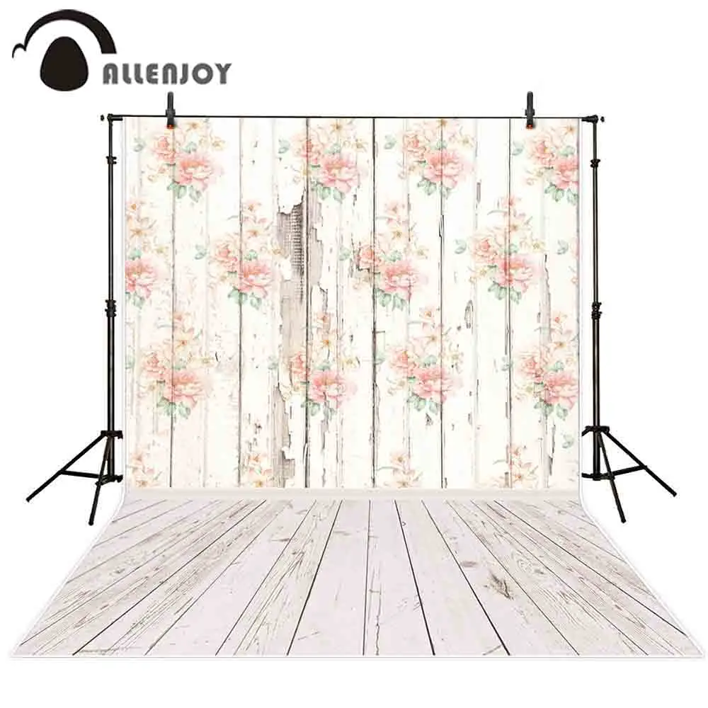 Allenjoy Фотостудия фоны белые выветривающиеся деревянные стены Новорожденные для