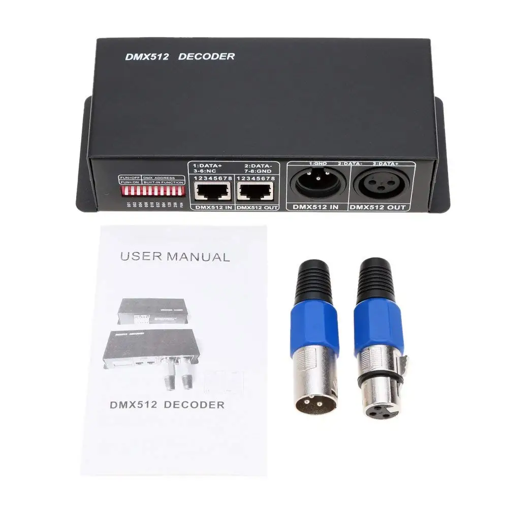 DMX512 4CH4A Decoder LED Controller 3 Or 4 Channels Driver FOR 5050 3528 RGBW LED Strip Light DC12V-24V
DMX512 4CH4A Decoder LED Controller 3 Or 4 Channels Driver FOR 5050 3528 RGBW LED Strip Light DC12V-24V