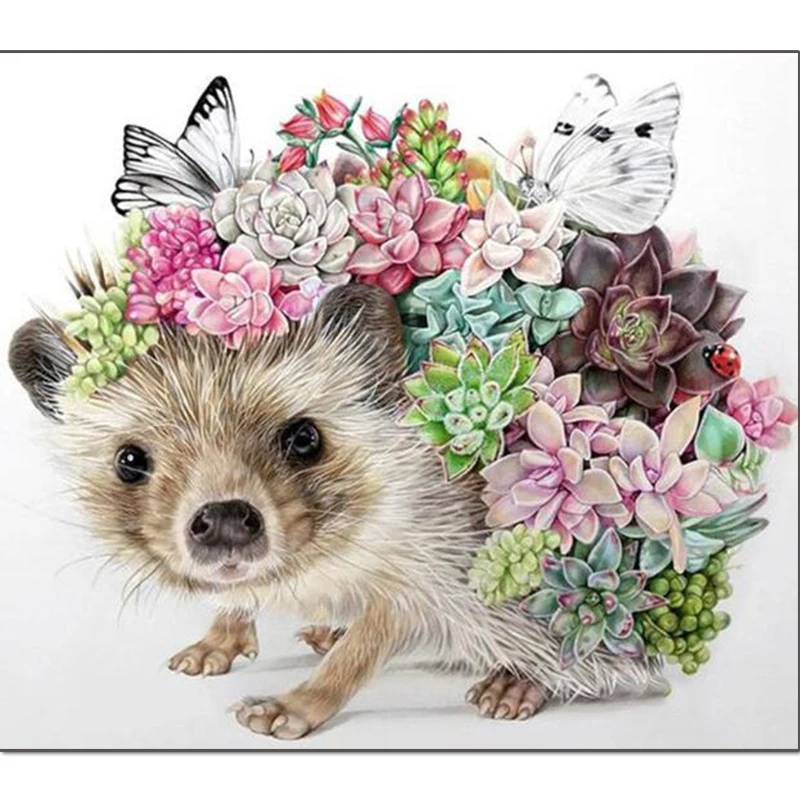 Full Square/Round drill 5D DIY diamond painting "Hedgehog flower Butterfly" 3D Diamond embroidery Cross stitch mosaic decoratio
Full Square/Round drill 5D DIY diamond painting "Hedgehog flower Butterfly" 3D Diamond embroidery Cross stitch mosaic decoratio