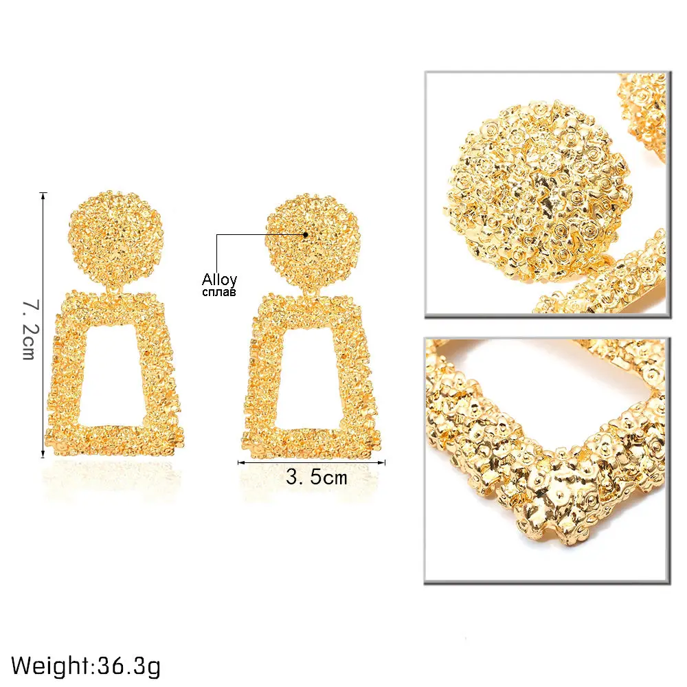 IngeSight.Z Vintage Punk Geometric Dangle Earrings Statement Square Gold Color Heavy Metal Drop Hanging Earrings Women Jewelry
IngeSight.Z Vintage Punk Geometric Dangle Earrings Statement Square Gold Color Heavy Metal Drop Hanging Earrings Women Jewelry